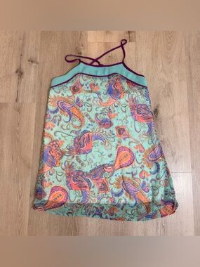TCEC Teal Paisley Boho Cami Top - Size M